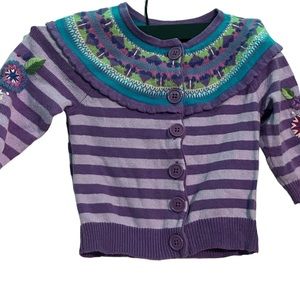 KIDS GIRLS KNIT SWEATER CARDIGAN HEARTS 12M BUTTERFLIES EMBROIDERED FLOWERS